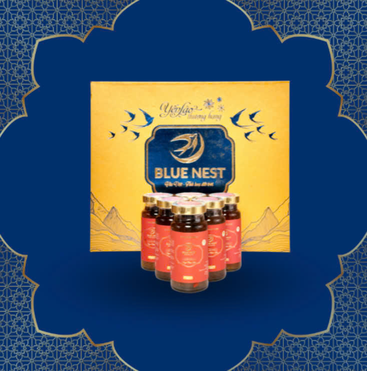 Hộp xanh vàng 10 hũ Ngữ Thiện Yến